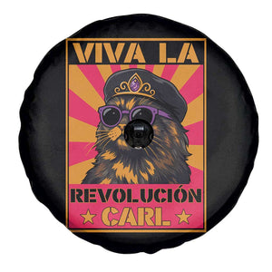 Viva La Revolucion Carl Spare Tire Cover Funny Cat Princess Meme TS11 Print Your Wear