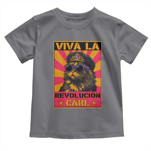 Viva La Revolucion Carl Toddler T Shirt Funny Cat Princess Meme TS11 Charcoal Print Your Wear