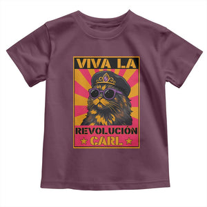 Viva La Revolucion Carl Toddler T Shirt Funny Cat Princess Meme TS11 Maroon Print Your Wear