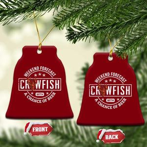 Weekend Forecast Crawfish With A Chance Of Beer Ceramic Ornament TS11 Print Your Wear