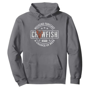 Weekend Forecast Crawfish With A Chance Of Beer Hoodie TS11 Charcoal Print Your Wear