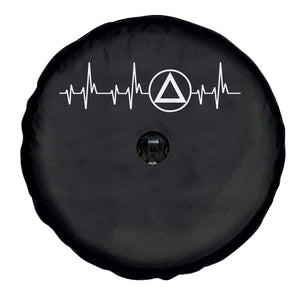 Sober Recover Sobriety Heartbeat EKG Pulse Recovery Spare Tire Cover TS11 Print Your Wear