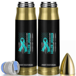 Recovery Matter Sobriety Anniversary Sober AA NA Bullet Tumbler Vintage American Flag TS11 Black Print Your Wear