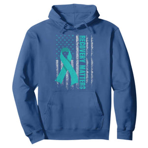 Recovery Matter Sobriety Anniversary Sober AA NA Hoodie Vintage American Flag TS11 Royal Blue Print Your Wear