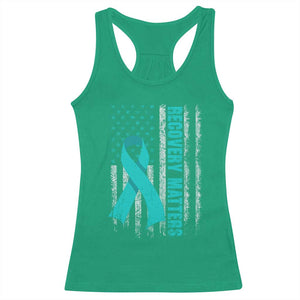 Recovery Matter Sobriety Anniversary Sober AA NA Racerback Tank Top Vintage American Flag TS11 Irish Green Print Your Wear