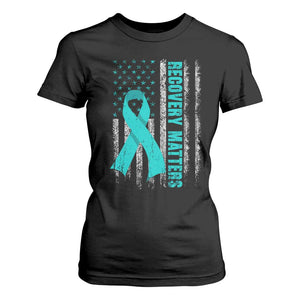 Recovery Matter Sobriety Anniversary Sober AA NA T Shirt For Women Vintage American Flag TS11 Black Print Your Wear