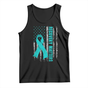 Recovery Matter Sobriety Anniversary Sober AA NA Tank Top Vintage American Flag TS11 Black Print Your Wear