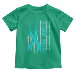 Recovery Matter Sobriety Anniversary Sober AA NA Toddler T Shirt Vintage American Flag TS11 Irish Green Print Your Wear