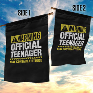 13th Birthday Garden Flag Warning Official Teenager May Contain Attitude Funny 13 Years Old TS11 Print Your Wear