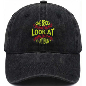 OMG Becky Look At That Bunt Funny Softball Washed Cotton Baseball Cap TS11 Print Your Wear