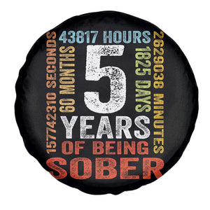5 Years Of Being Sober Spare Tire Cover 5 Years Sobriety Anniversary Addiction Recovery TS11 Print Your Wear