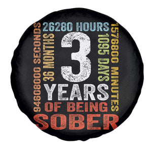 3 Years Of Being Sober Spare Tire Cover 3 Years Sobriety Anniversary Addiction Recovery TS11 Print Your Wear