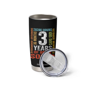 3 Years Of Being Sober Tumbler Cup 3 Years Sobriety Anniversary Addiction Recovery TS11 Print Your Wear