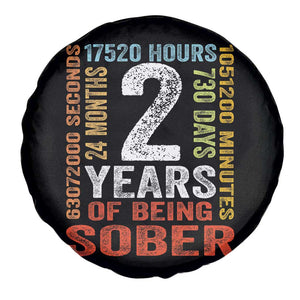 2 Years Of Being Sober Spare Tire Cover 2 Years Sobriety Anniversary Addiction Recovery TS11 Print Your Wear