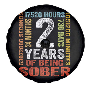 2 Years Of Being Sober Spare Tire Cover 2 Years Sobriety Anniversary Addiction Recovery TS11 Print Your Wear