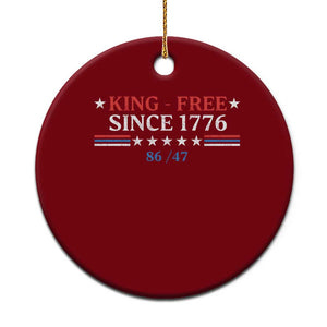 Funny King Free Since 1776 8647 Ceramic Ornament TS11 1pc Red Print Your Wear