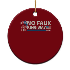 Funny No Faux King Way 8647 Ceramic Ornament Vintage American Flag TS11 1pc Red Print Your Wear
