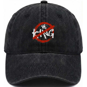 Funny No King Graffiti Style Crown Washed Cotton Baseball Cap TS11 Print Your Wear