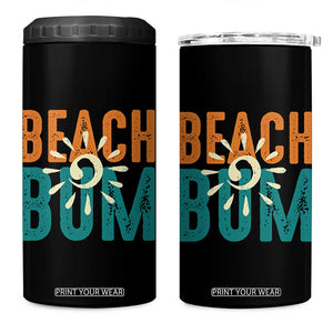 Funny Beach Bum Summer Vacation 4 in 1 Can Cooler Tumbler Beach Life Sun Light TS11 One Size: 16 oz Black Print Your Wear