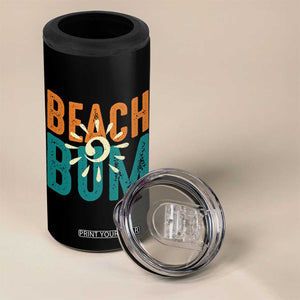 Funny Beach Bum Summer Vacation 4 in 1 Can Cooler Tumbler Beach Life Sun Light TS11 Print Your Wear