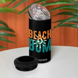 Funny Beach Bum Summer Vacation 4 in 1 Can Cooler Tumbler Beach Life Sun Light TS11 Print Your Wear