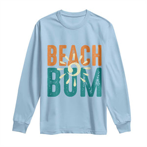 Funny Beach Bum Summer Vacation Long Sleeve Shirt Beach Life Sun Light TS11 Light Blue Print Your Wear