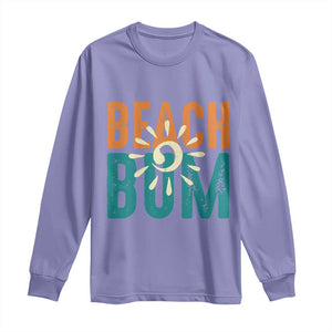 Funny Beach Bum Summer Vacation Long Sleeve Shirt Beach Life Sun Light TS11 Violet Print Your Wear