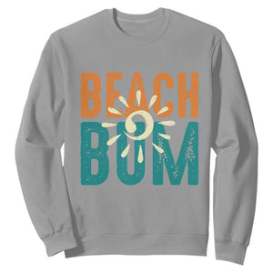 Funny Beach Bum Summer Vacation Sweatshirt Beach Life Sun Light TS11 Sport Gray Print Your Wear