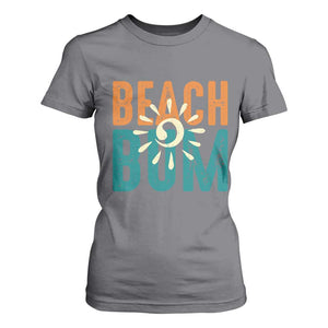 Funny Beach Bum Summer Vacation T Shirt For Women Beach Life Sun Light TS11 Charcoal Print Your Wear