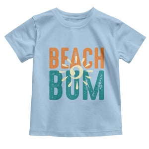 Funny Beach Bum Summer Vacation Toddler T Shirt Beach Life Sun Light TS11 Light Blue Print Your Wear