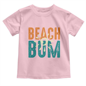 Funny Beach Bum Summer Vacation Toddler T Shirt Beach Life Sun Light TS11 Light Pink Print Your Wear
