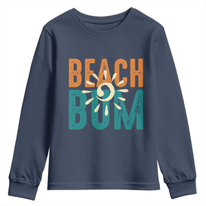 Funny Beach Bum Summer Vacation Youth Sweatshirt Beach Life Sun Light TS11 Navy Print Your Wear