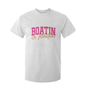 Funny Boating And Floatin T Shirt For Kid Summer Vacation Boat Lake Life TS11 White Print Your Wear