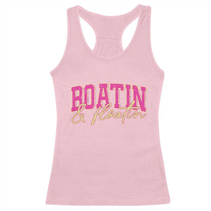 Funny Boating And Floatin Racerback Tank Top Summer Vacation Boat Lake Life TS11 Light Pink Print Your Wear
