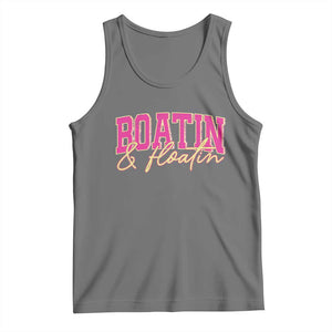 Funny Boating And Floatin Tank Top Summer Vacation Boat Lake Life TS11 Black Heather Print Your Wear