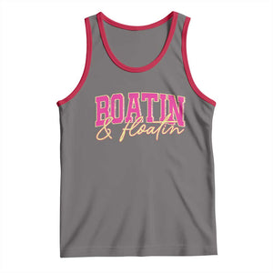 Funny Boating And Floatin Tank Top Summer Vacation Boat Lake Life TS11 Deep Heather Red Print Your Wear