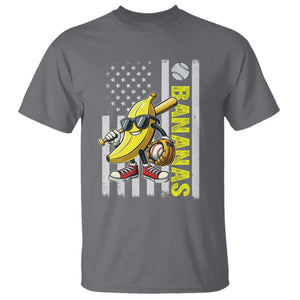 Funny Bananas Lover Baseball Vintage American Flag T Shirt TS11 Charcoal Print Your Wear