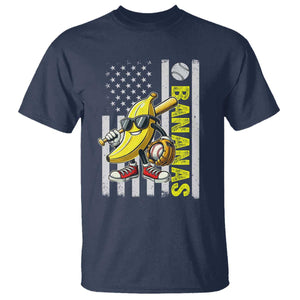 Funny Bananas Lover Baseball Vintage American Flag T Shirt TS11 Navy Print Your Wear