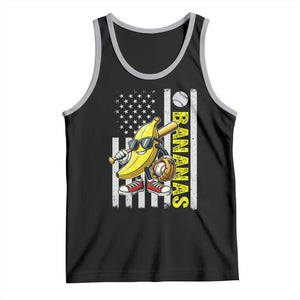 Funny Bananas Lover Baseball Vintage American Flag Tank Top TS11 Black Athletic Heather Print Your Wear