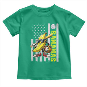 Funny Bananas Lover Baseball Vintage American Flag Toddler T Shirt TS11 Irish Green Print Your Wear