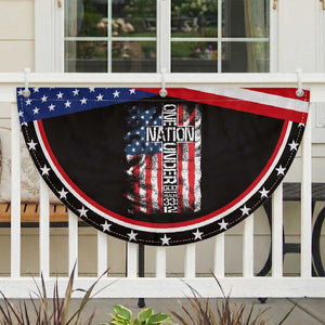 One Nation Under God Patriotic Fan Flag 4th Of July Christian Vintage Cross American Flag