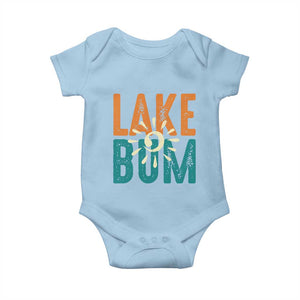 Funny Lake Bum Summer Vacation Baby Onesie Lake Life Sun Light TS11 Light Blue Print Your Wear