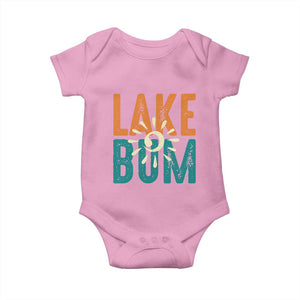 Funny Lake Bum Summer Vacation Baby Onesie Lake Life Sun Light TS11 Light Pink Print Your Wear