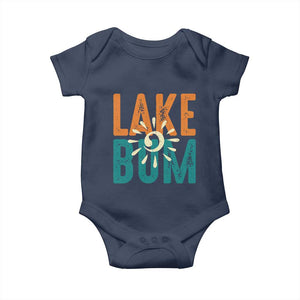Funny Lake Bum Summer Vacation Baby Onesie Lake Life Sun Light TS11 Navy Print Your Wear