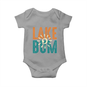Funny Lake Bum Summer Vacation Baby Onesie Lake Life Sun Light TS11 Sport Gray Print Your Wear
