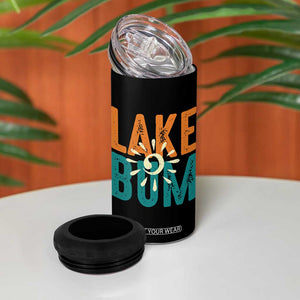 Funny Lake Bum Summer Vacation 4 in 1 Can Cooler Tumbler Lake Life Sun Light TS11 Print Your Wear
