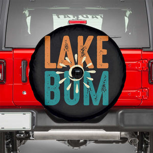 Funny Lake Bum Summer Vacation Spare Tire Cover Lake Life Sun Light TS11 Black Print Your Wear