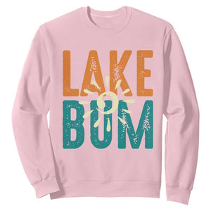 Funny Lake Bum Summer Vacation Sweatshirt Lake Life Sun Light TS11 Light Pink Print Your Wear