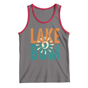 Funny Lake Bum Summer Vacation Tank Top Lake Life Sun Light TS11 Deep Heather Red Print Your Wear
