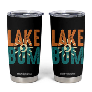 Funny Lake Bum Summer Vacation Tumbler Cup Lake Life Sun Light TS11 Black Print Your Wear